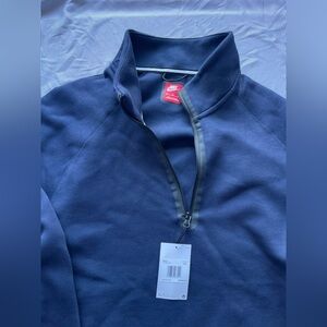 NEW NIKE SPORTSWEAR TECH FLEECE HALF-ZIP SWEATSHIRT Quarter-Zip navy blue
